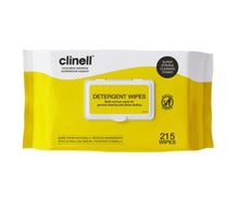 Load image into Gallery viewer, Clinell Detergent Wipes Pack of 215 - Sold in Case 6