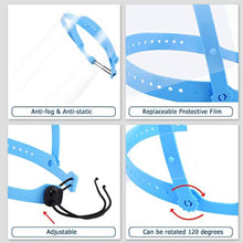 Load image into Gallery viewer, Adjustable Face Shield Visor - 1 Frame and 10 Visors - Reusable