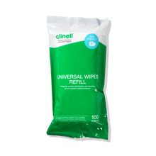 Load image into Gallery viewer, Clinell Universal Wipes Tub Refill - 100 Wipes - CWTUB100R
