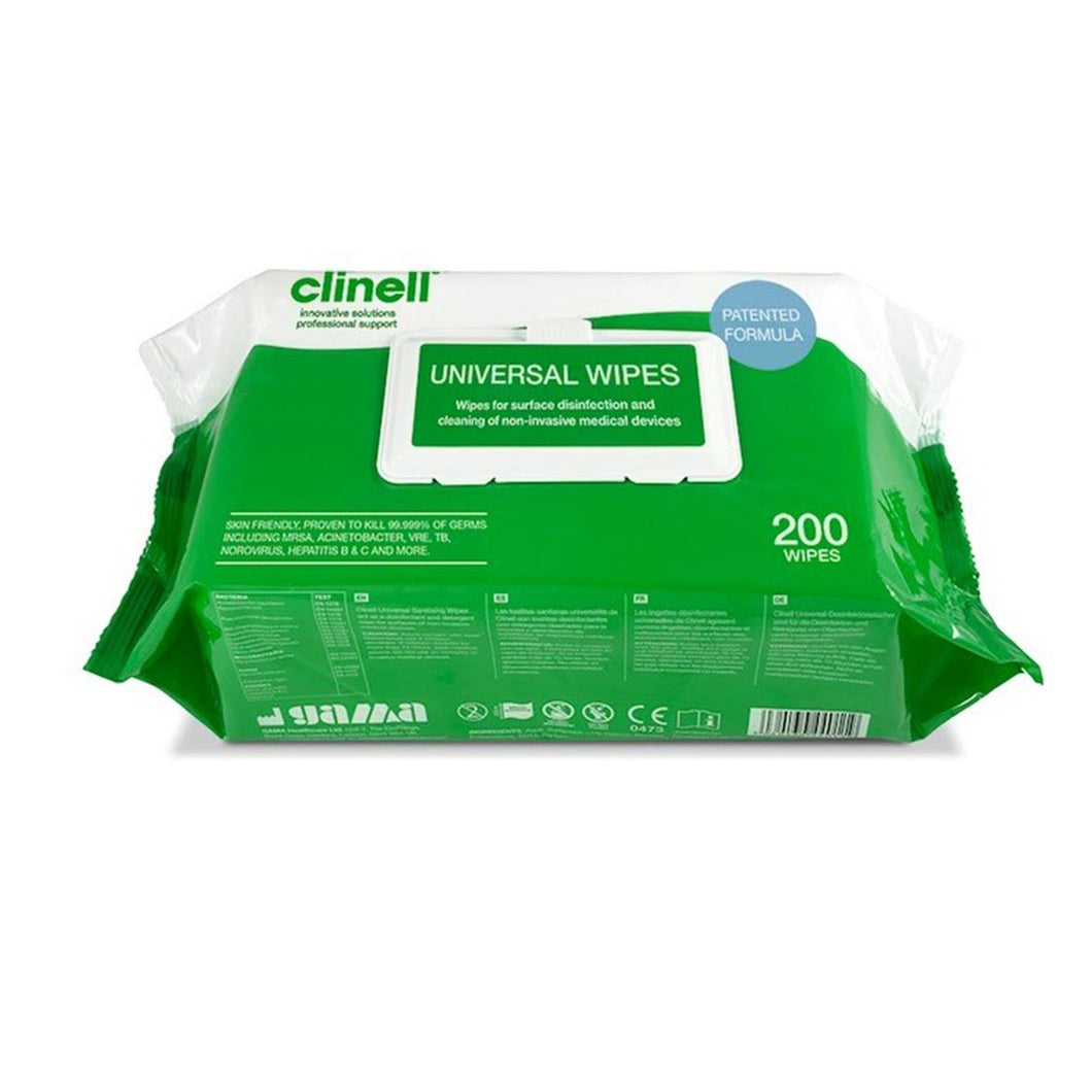 Clinell Universal Wipes - Pack of 200 - CW200