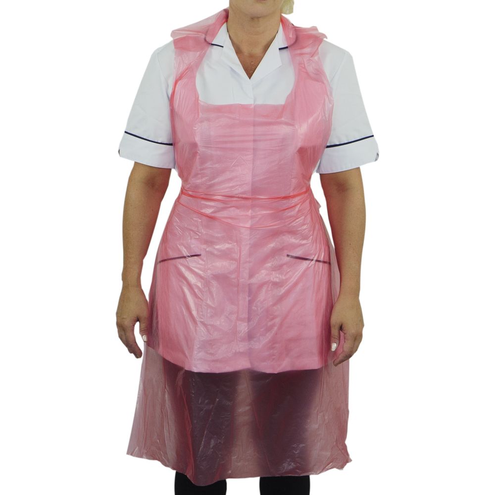 Premium Red Aprons On A Roll - 27 x 42