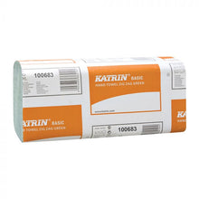 Load image into Gallery viewer, Katrin 362200 Zig Zag 1 Ply Blue V Fold Hand Towels