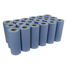 Load image into Gallery viewer, Essentials 2 Ply 10" Blue Wiper Rolls - 40m