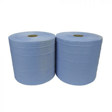 Load image into Gallery viewer, Essentials 2 Ply Blue Bumper Roll 260mm x 400m

