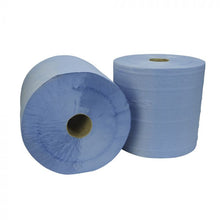 Load image into Gallery viewer, Essentials 2 Ply Blue Bumper Roll 260mm x 400m

