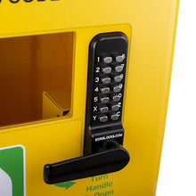 Load image into Gallery viewer, Polycarbonate Outdoor Defibrillator Cabinet with Code Lock, Heating System and LED Light Green