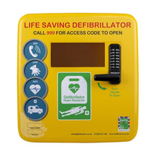 Load image into Gallery viewer, Polycarbonate Outdoor Defibrillator Cabinet with Code Lock, Heating System and LED Light Yellow