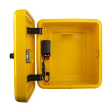 Load image into Gallery viewer, Polycarbonate Outdoor Defibrillator Cabinet with Code Lock, Heating System and LED Light Yellow
