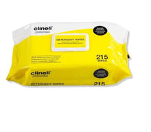 Load image into Gallery viewer, Clinell Detergent Wipes Pack of 215 - Sold in Case 6
