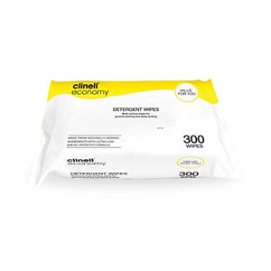 Clinell Detergent Wipes (Pack of 300 Wipes)