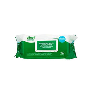 Clinell Universal Maceratable Wipes - Pack of 160 Wipes