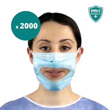 Load image into Gallery viewer, Smile Shield Type IIR Face Masks With Clear Panel (Box of 50 Masks)
