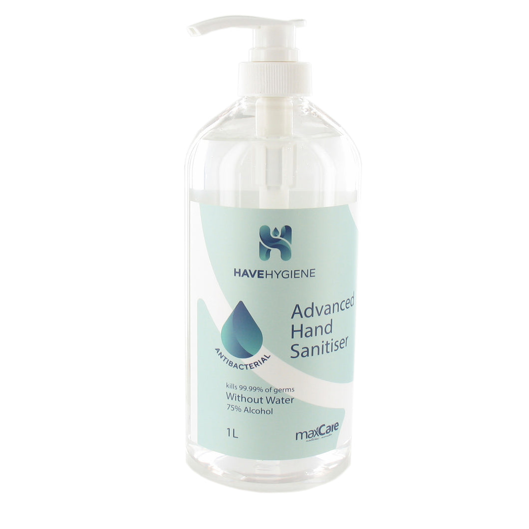 Max Care Instant Hand Sanitiser Gel with Pump - 1 Litre