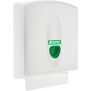 Solent Cleaning-White Folded Hand Towel Dispenser