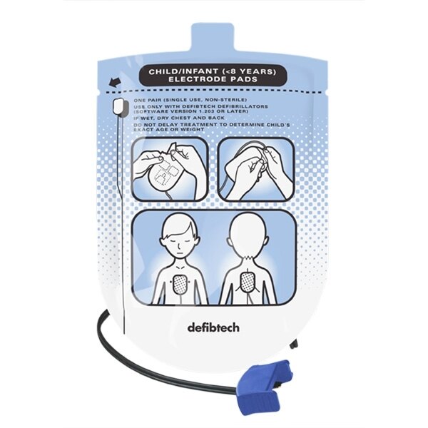 Defibtech Lifeline AED & Auto Paediatric Defib Pads (1 set)