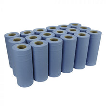 Load image into Gallery viewer, Essentials 2 Ply 10&quot; Blue Wiper Rolls - 40m
