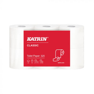 96245 Katrin Classic White Toilet 320 2 Ply Toilet Roll