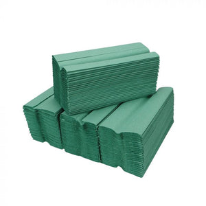 1 Ply Green C Fold Hand Towels