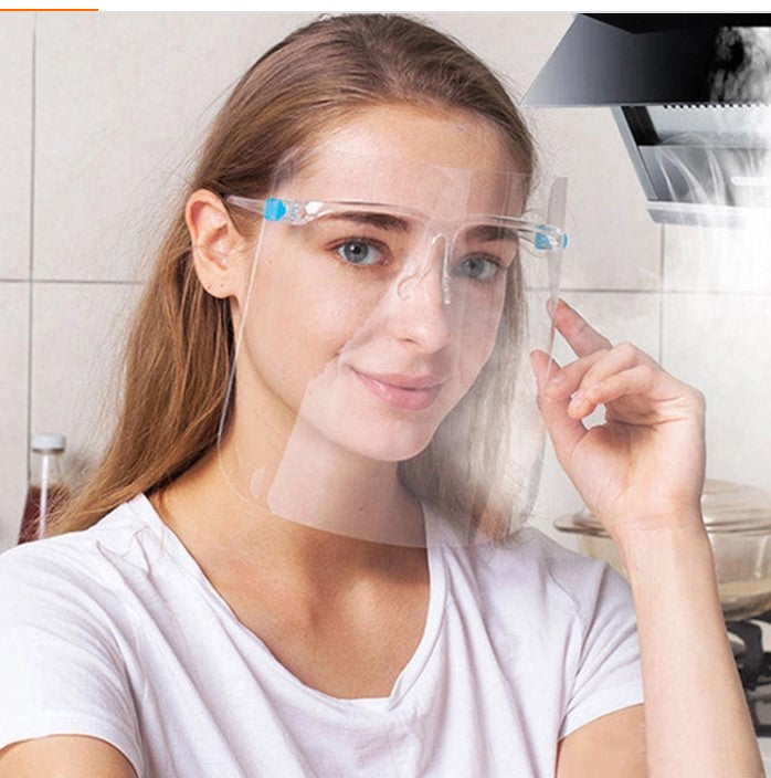 Clear Glasses Style Face Shield Changeable Visors - Includes 5 Visors