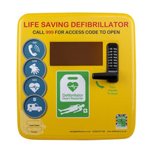 Load image into Gallery viewer, Polycarbonate Outdoor Defibrillator Cabinet with Code Lock, Heating System and LED Light Yellow
